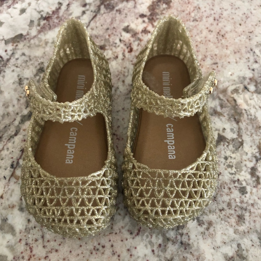 Mini Melissa Velcro strap jellylike sandals